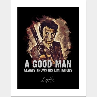 ✪ Magnum Force ✪ A good man always knows his limitations ➠ famous movie quote Posters and Art